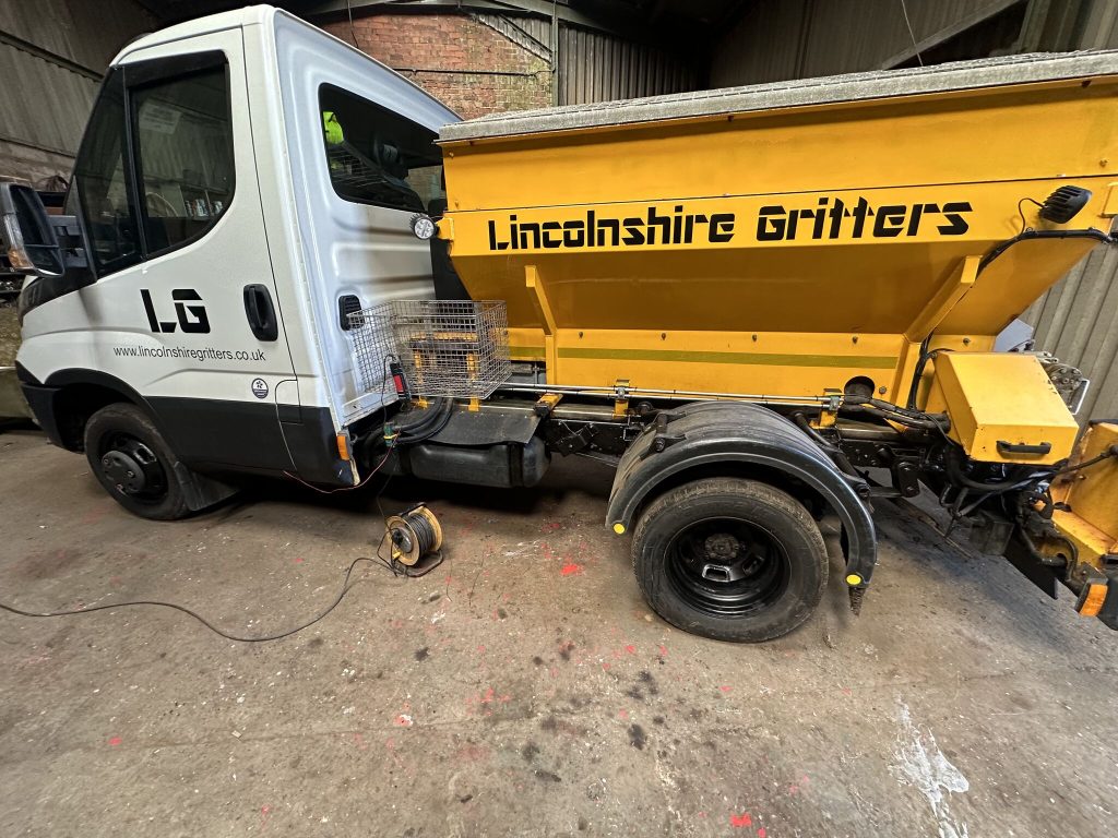 Side Of Lincolnshire Gritters Truck